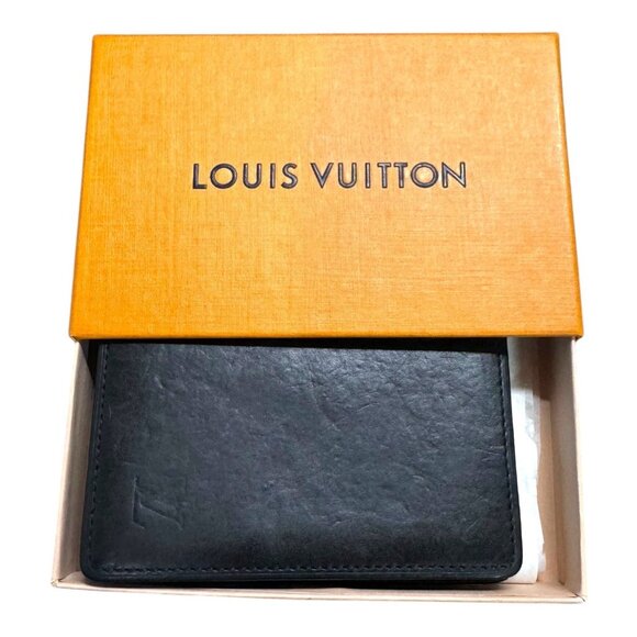 Louis Vuitton Other - Louis Vuitton Black Leather Mini Passport Holder Pocket Organizer Authentic Box